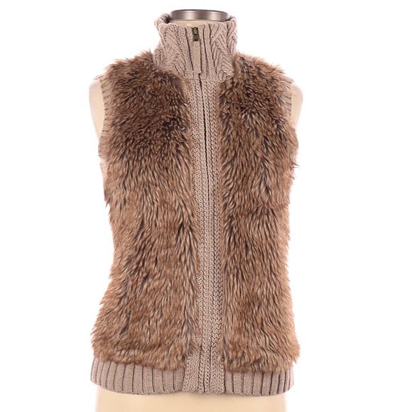 Kenaf Faux Fur Vest - Picture 1 of 3